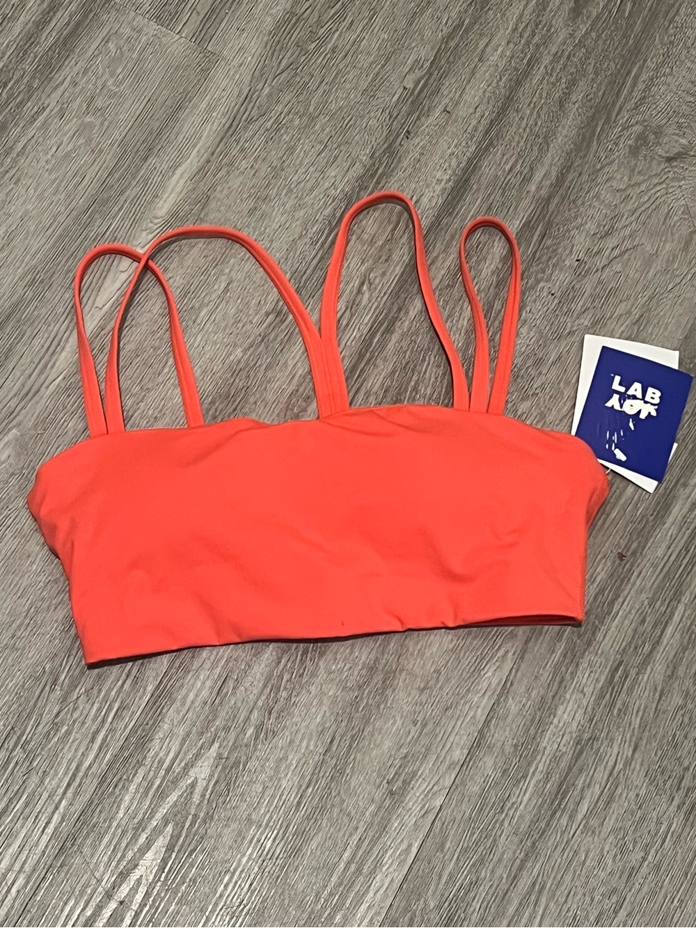 JoyLab Women's Square Neck Strappy Sports Bra Rose Size S